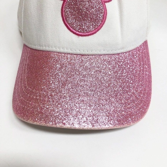 Disney Youth Pink Shimmer Mickey Minnie Mouse Baseball Cap - Picture 3 of 12